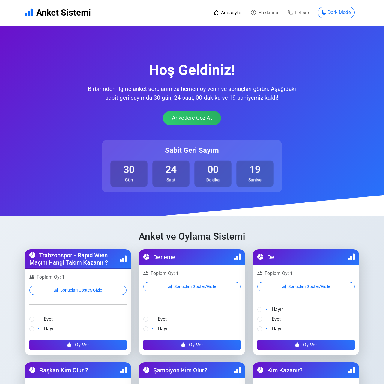 Profesyonel Anket Script Çözümleri