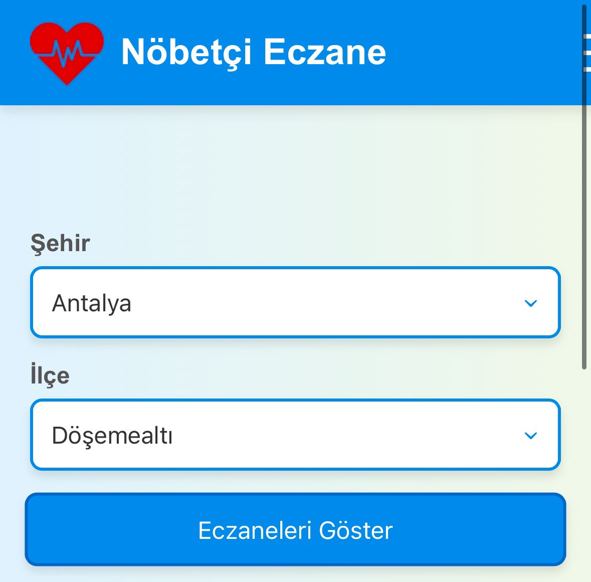 Nöbetçi Eczane 24 Projesi (nobetcieczane24.com)